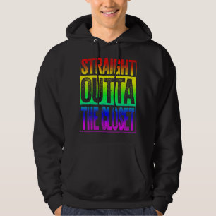 Straight Outta The Closet  Lgbt Pride Hoodie