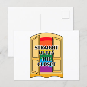 Straight Outta The Closet Postcard