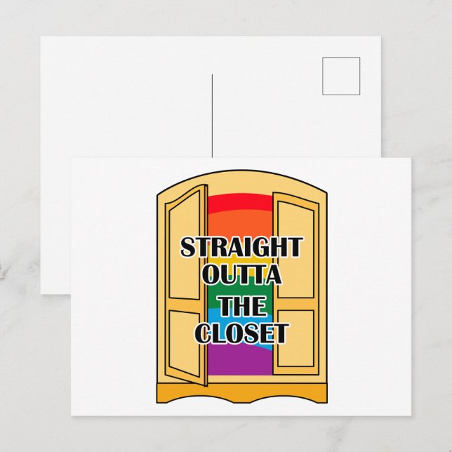 Straight Outta The Closet Postcard (Front/Back)