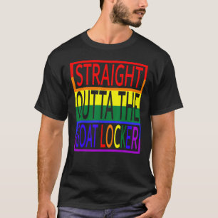 Straight Outta The Goat Locker Navy Chief Rainbow  T-Shirt