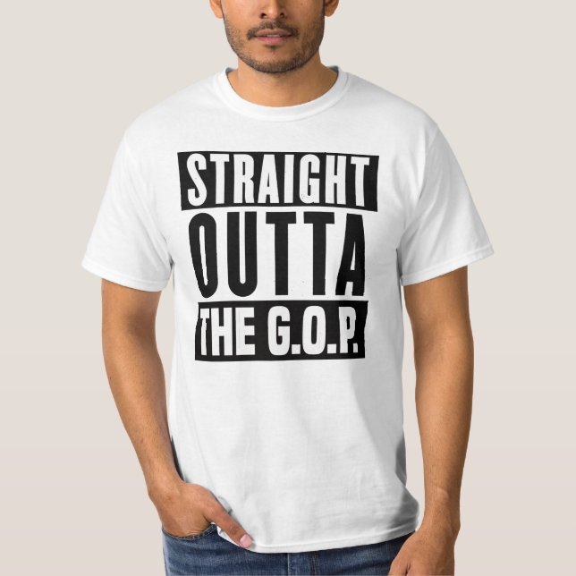 Straight Outta The GOP - Anti-Trump - T-Shirt (Front)