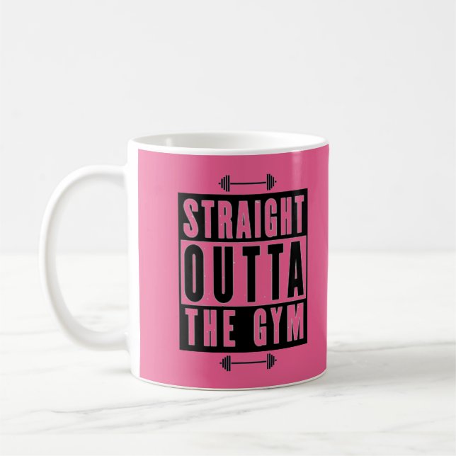 straight outta the gym T-Shirt Keychain Coffee Mug (Left)