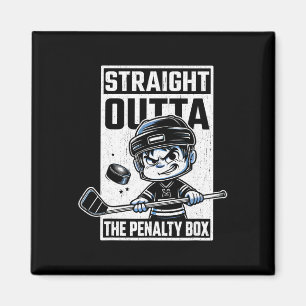 Straight Outta The Penalty Box Funny Boys Youth Ki Magnet
