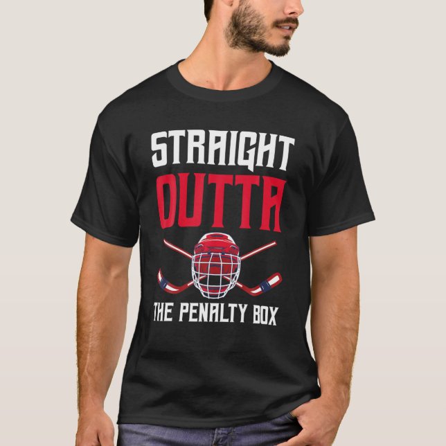 Straight Outta The Penalty Box Funny Goal Keeper I T-Shirt (Front)