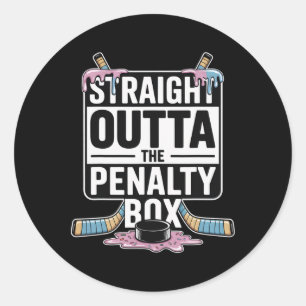 Straight Outta The Penalty Box Ice Cream Drip Ice Classic Round Sticker