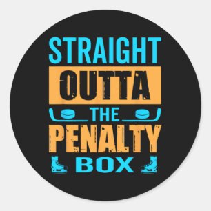 Straight Outta The Penalty Box Tie Dye Favourite W Classic Round Sticker