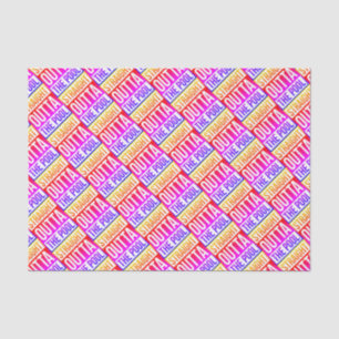 Straight Outta The Pool Typographic Text Colourful Tissue Paper
