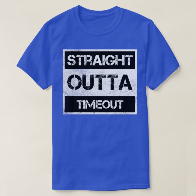 Straight Outta Timeout Vintage Distressed Souvenir T-Shirt (Design Front)