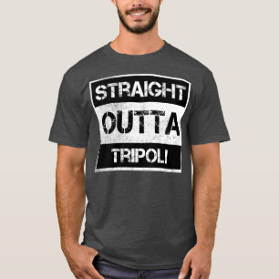 Straight Outta Tripoli Libya Vintage Distressed So T-Shirt