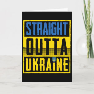 Straight Outta Ukraine Ukrainian Flag Ukraine Euro Card