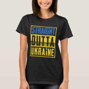 Straight Outta Ukraine Ukrainian Flag Ukraine Euro T-Shirt