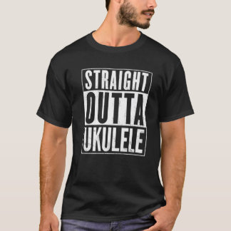 Straight Outta Ukulele Vintage Distressed Funny T-Shirt