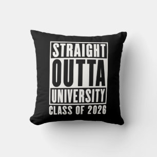 Straight Outta University Class of 2026 Cushion