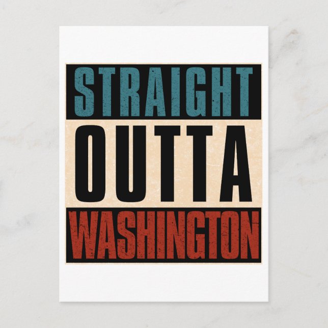 Straight Outta Washington District of Columbia DC  Holiday Postcard (Front)