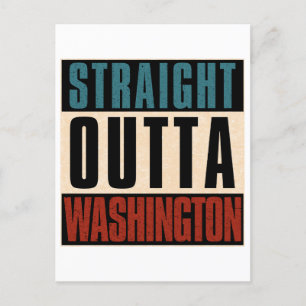 Straight Outta Washington District of Columbia DC Postcard