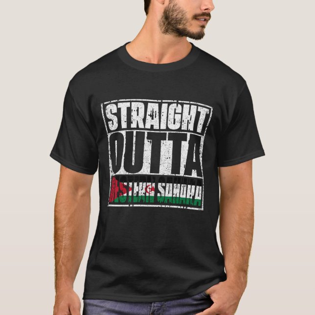 Straight Outta Western Sahara Flag T-Shirt (Front)