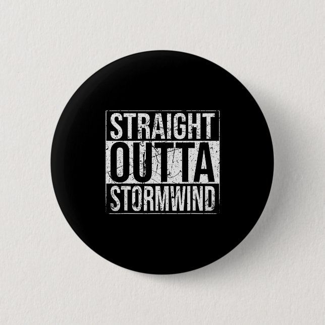 Straight Outta Wind Funny Wow Alliance Gamer Vinta 6 Cm Round Badge (Front)