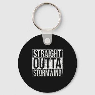 Straight Outta Wind Funny Wow Alliance Gamer Vinta Key Ring