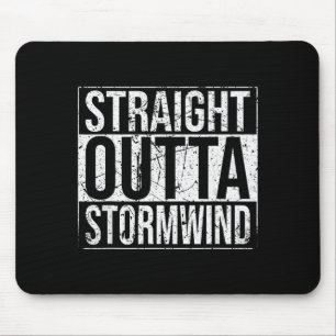 Straight Outta Wind Funny Wow Alliance Gamer Vinta Mouse Mat