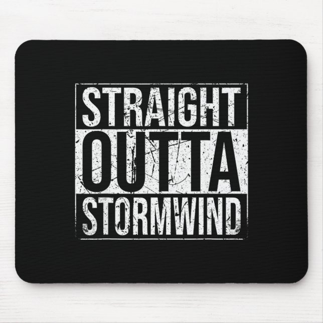 Straight Outta Wind Funny Wow Alliance Gamer Vinta Mouse Mat (Front)