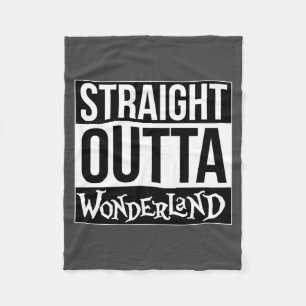 Straight Outta Wonderland Mad Hatter Long Sleeve Fleece Blanket