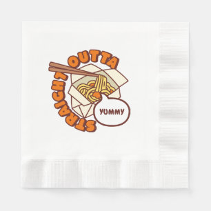 Straight Outta Yummy Ramen Noodles Napkin