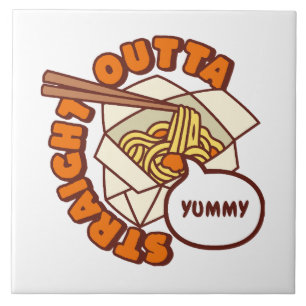 Straight Outta Yummy Ramen Noodles Tile
