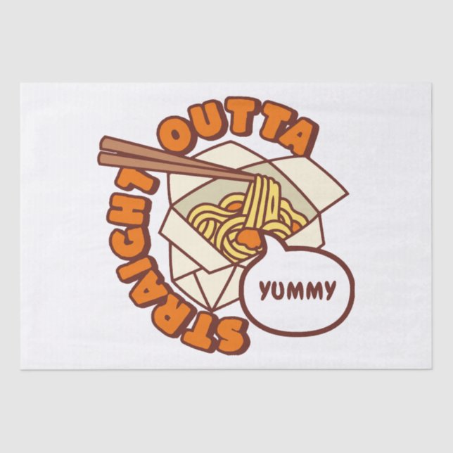 Straight Outta Yummy Ramen Noodles Tissue Paper (Front)