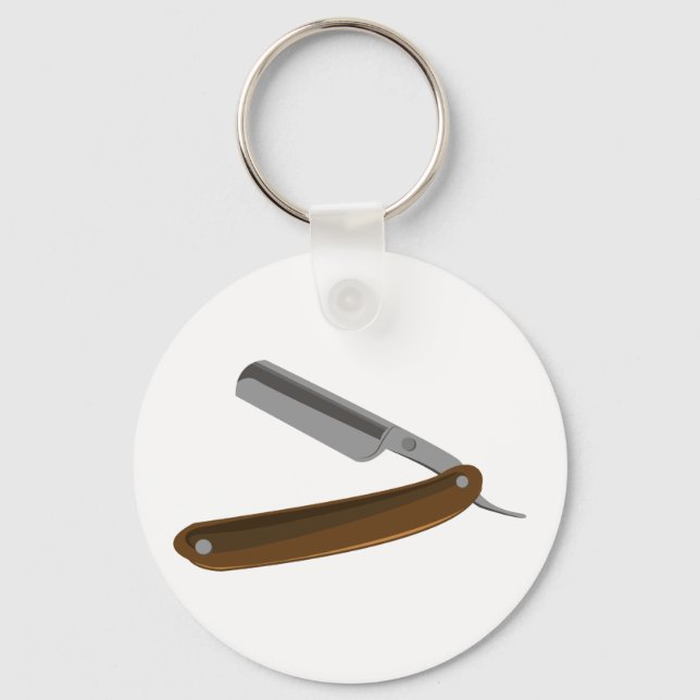 Straight Razor Key Ring (Front)