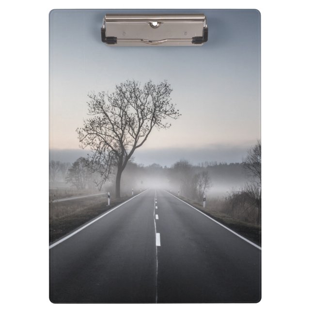 Straight scenic country road clipboard (Front)