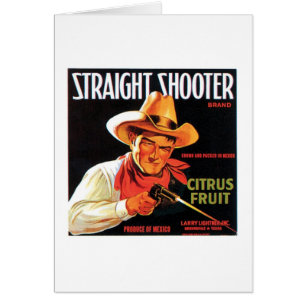 Straight Shooter Citrus Fruit Vintage Crate Label