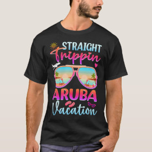 Straight Trippin Aruba 2025 Beach Summer Vacation T-Shirt