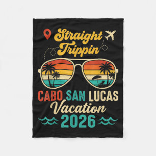 Straight trippin cabo san lucas 2026 family summer fleece blanket
