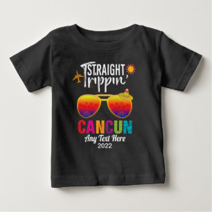 Straight Trippin Cancun Mexico Travel Vacation Baby T-Shirt