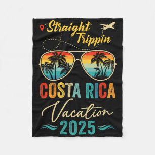 Straight Trippin Costa Rica 2025 Family Summer Vac Fleece Blanket