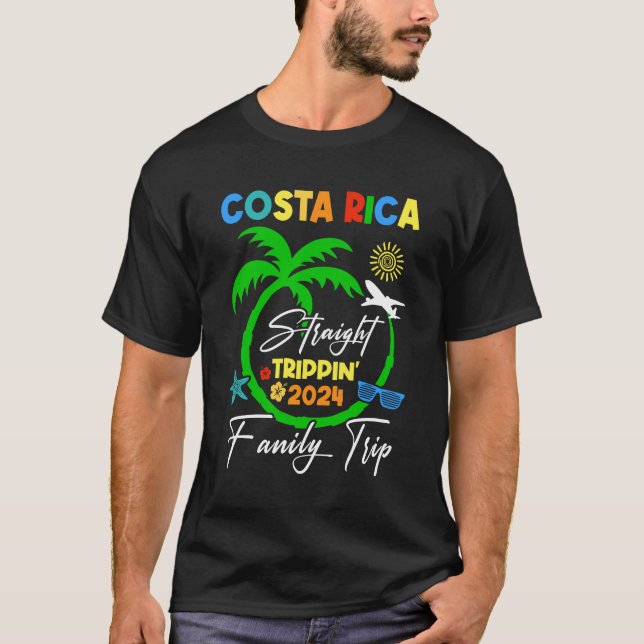 Straight Trippin Costa Rica Family Vacation Summer T-Shirt (Front)