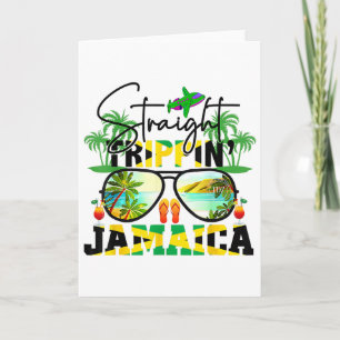 Straight Trippin' Jamaica Vacation 2025 Birthday F Card