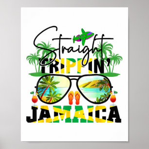 Straight Trippin' Jamaica Vacation 2025 Birthday F Poster