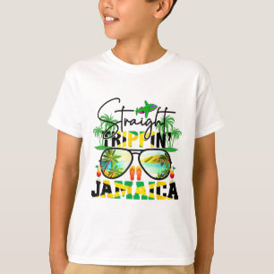 Straight Trippin' Jamaica Vacation 2025 Birthday F T-Shirt