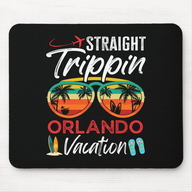 Straight Trippin Orlando Couples Family Vacation G Mouse Mat (Front)