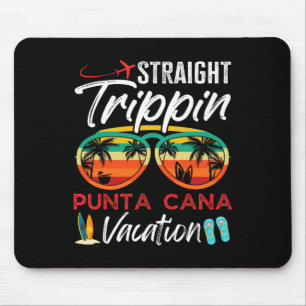 Straight Trippin Punta Cana Couples Family Vacatio Mouse Mat