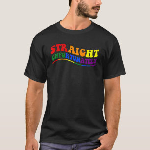 Straight Unfortunately Lgbtq Pride Rainbow T-Shirt