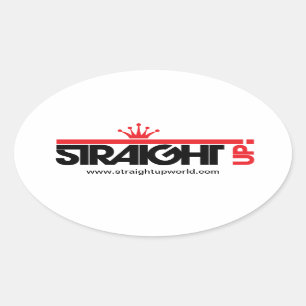 Straight Up! Oval Sticker