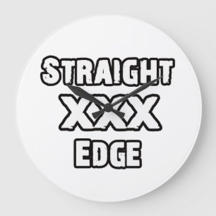 Straightedge Large Clock