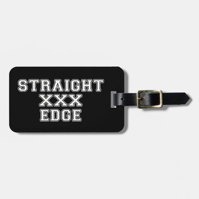 Straightedge Luggage Tag (Front Horizontal)