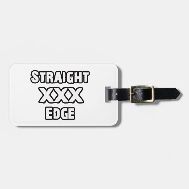 Straightedge Luggage Tag (Front Horizontal)