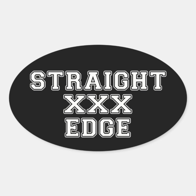 Straightedge Oval Sticker (Front)