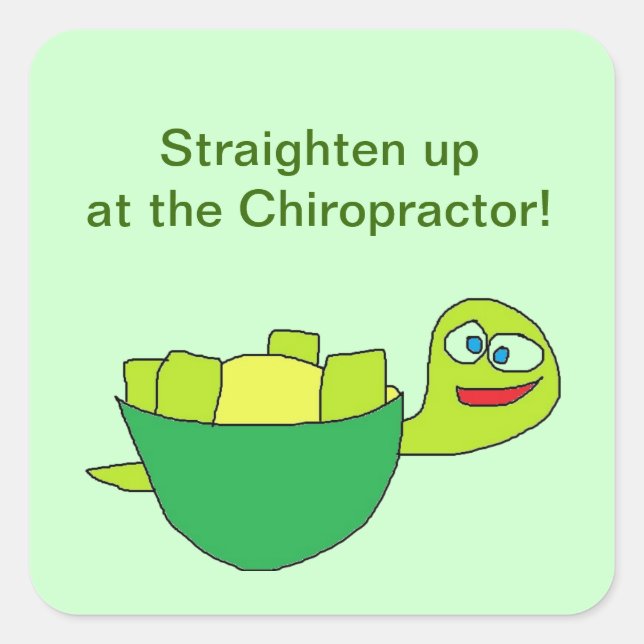 Straighten up Chiropractor Stickers (Front)