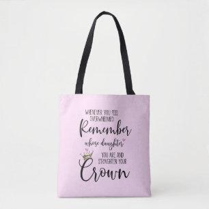 Straighten Your Crown Inspirational Encouragement Tote Bag