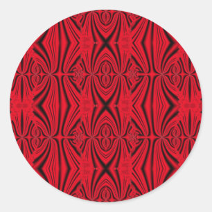 strain red fractal classic round sticker